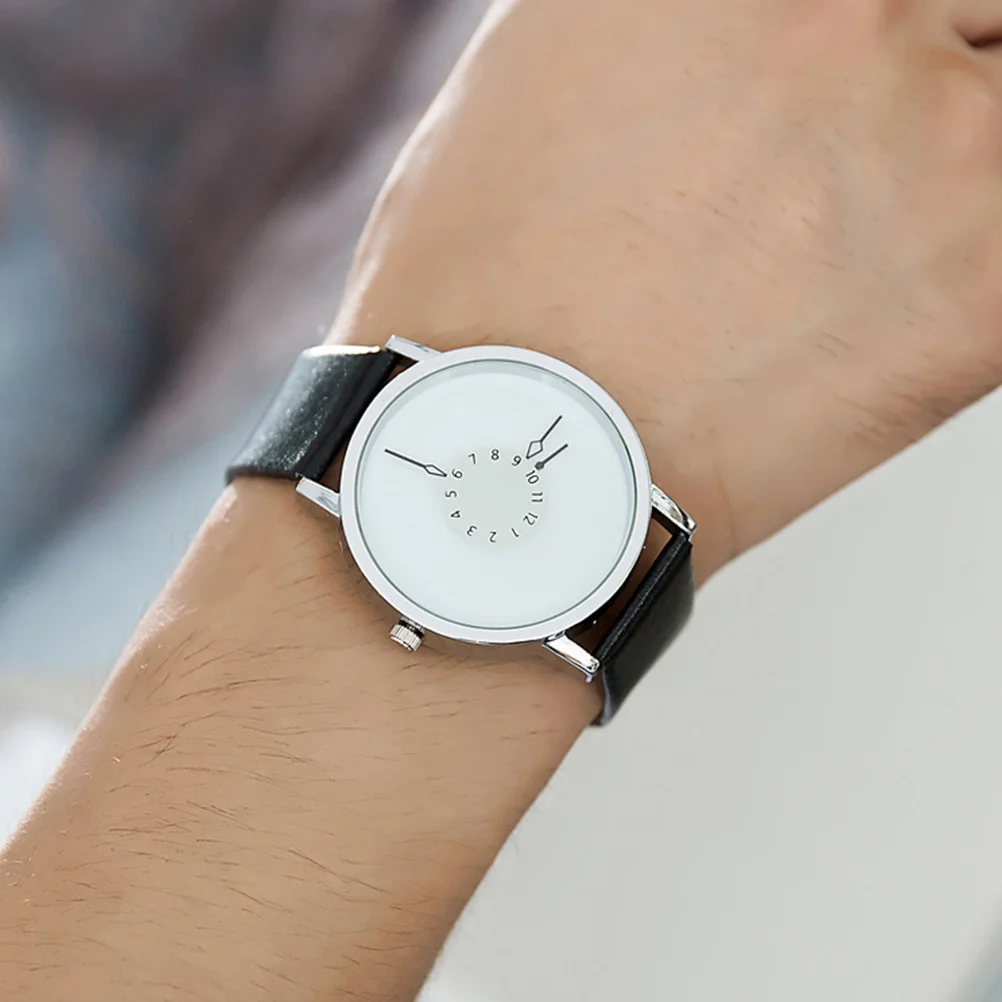 ساعة يد كاجوال بسيطة للطلاب بحزام PU مقاومة للماء كوارتز ساعة مريحة وأنيقة مقاومة للماء #3