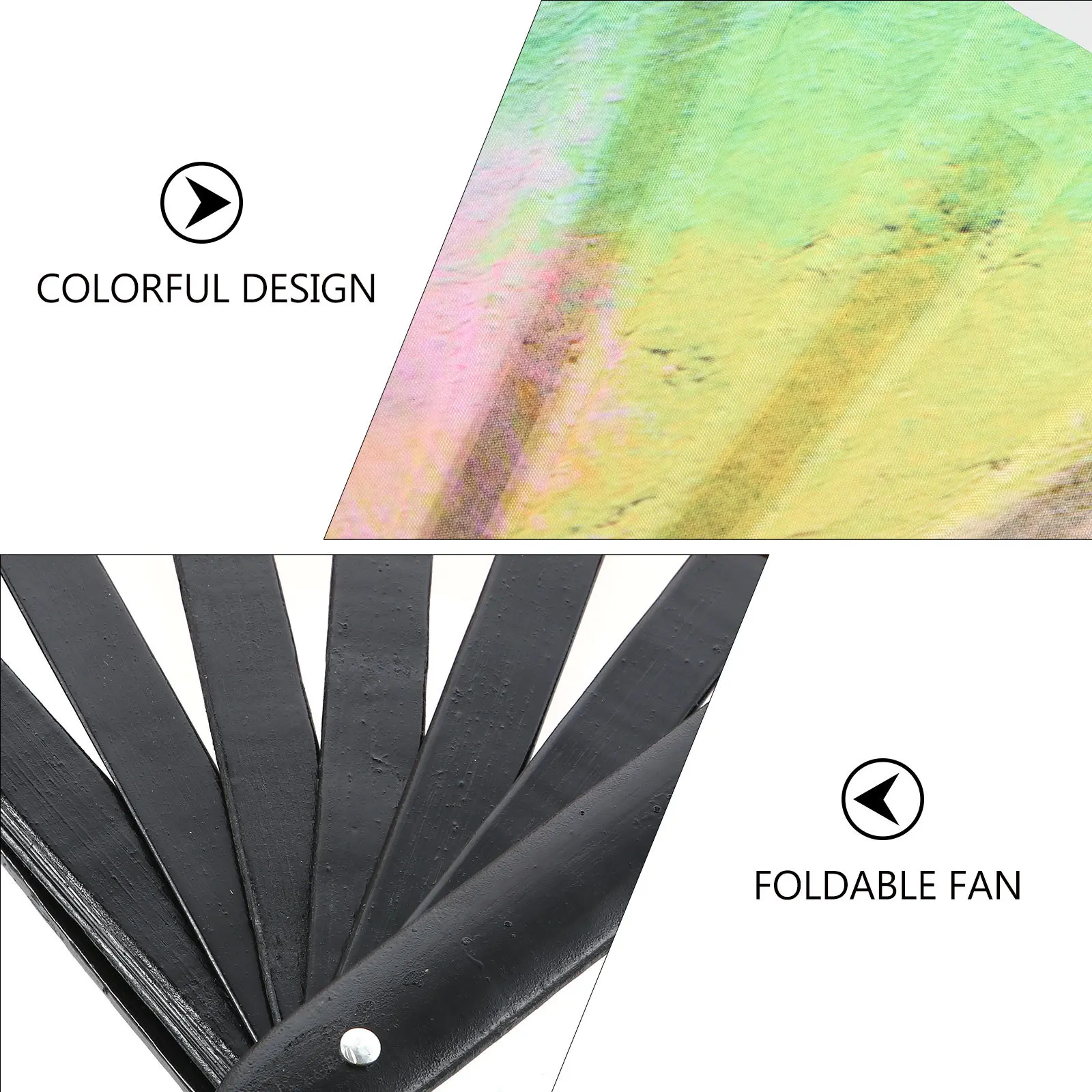 

Japanese Style Folding Fan Colorful H held Wood Fans Decorative Wedding Party Accessories Outdoor Summer Kimono