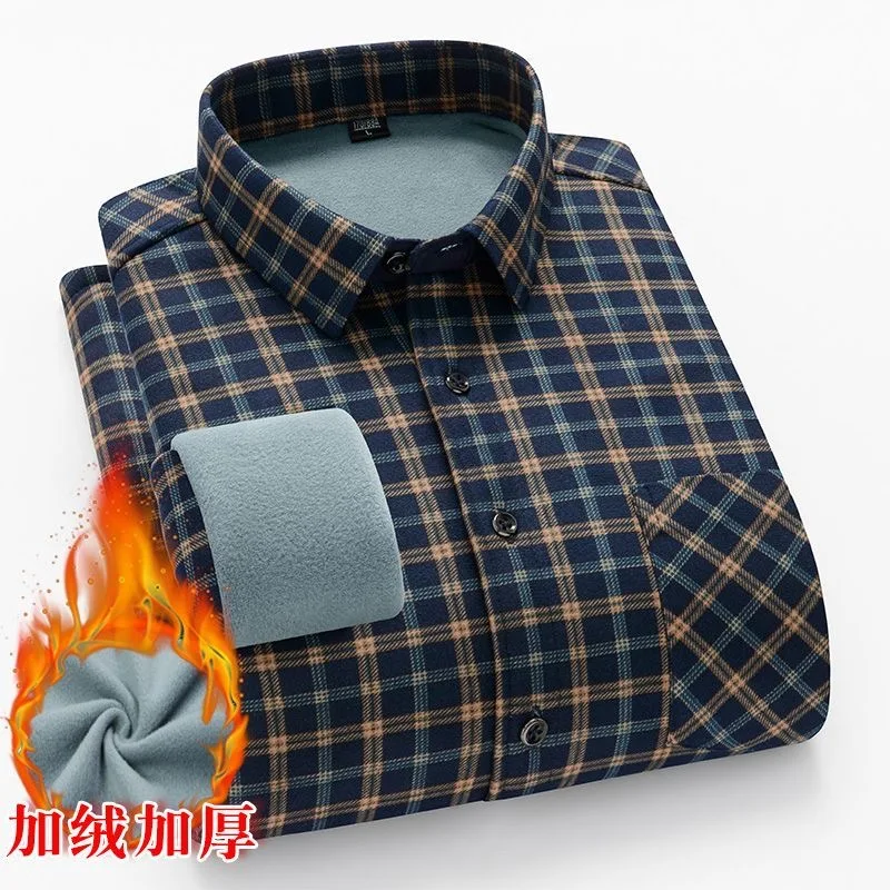 

Осень/зима, новая модная тенденция, утолщенная теплая рубашка в рубчик, мужская свободная спортивная рубашка большого размера, высокое качество, рубашка с длинным рукавом L-5XL