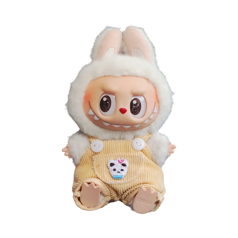 

For 15/17cm Labubu V1 V2 Doll Clothing Fashion Hoodie and Pants Set Korean Idol Trendy DIY Doll Clothing Accessories Toy Gift