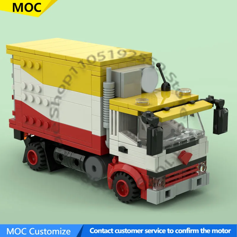 

413 PCS Transport Car Cola Delivery Truck MOC Customize Modular Building Block Design Brick Model Popular DIY Festival Toy Gift