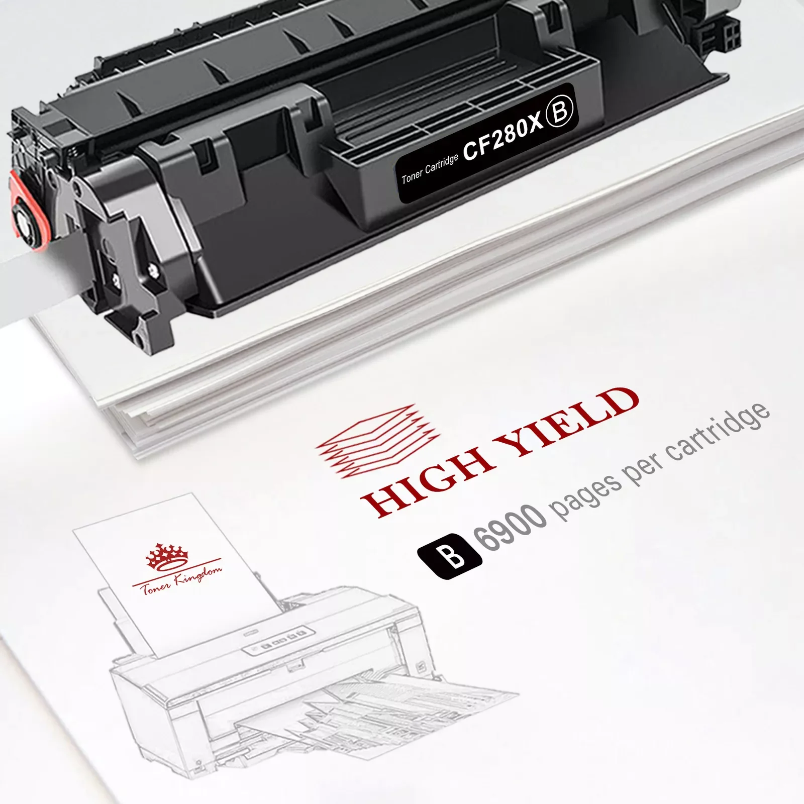 1x خرطوشة حبر CF280X 80X عالية الإنتاجية لـ Pro 400 M401dn M425dn