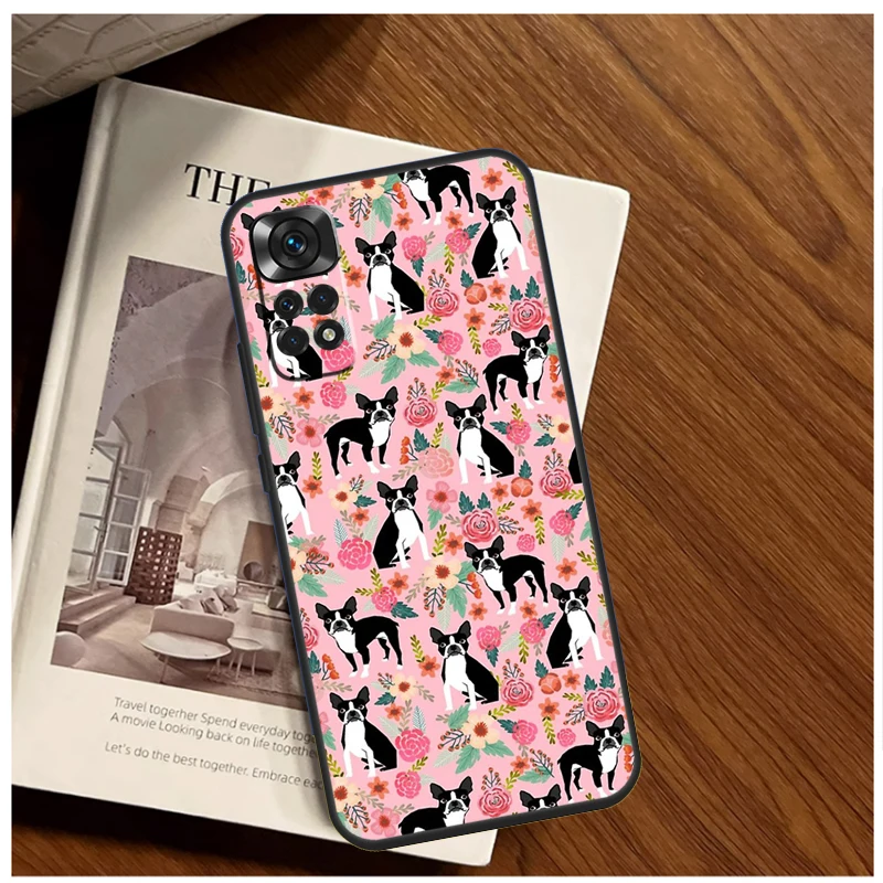 Boston Terrier Dog Case For Xiaomi Redmi Note 13 11 10 9 8 12 Pro Plus 12S 11S 10S 9S 10A 9C 10C 12C 13C Funda