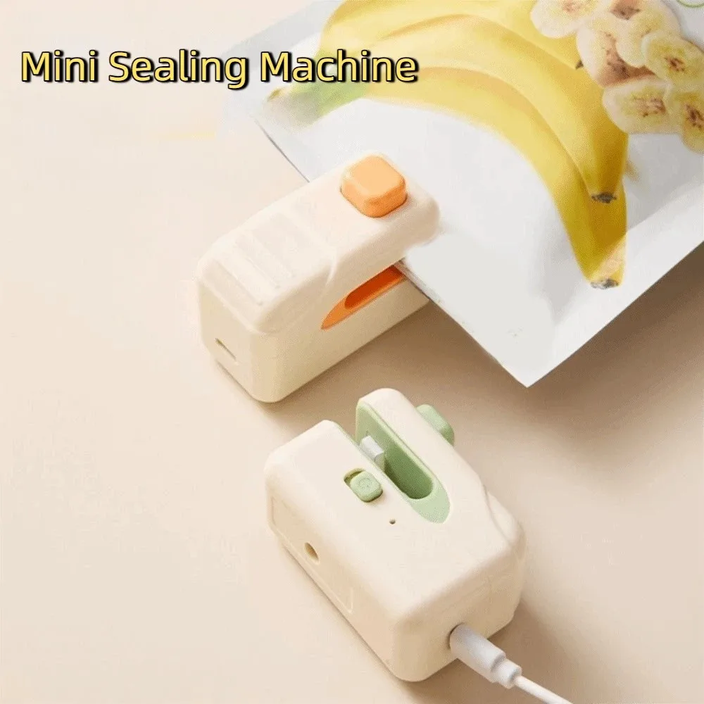 

Magnetic Mini Sealing Machine Handheld USB Rechargeable Plastic Bags Sealer Plastic Keep Fresh Packaging Sealer