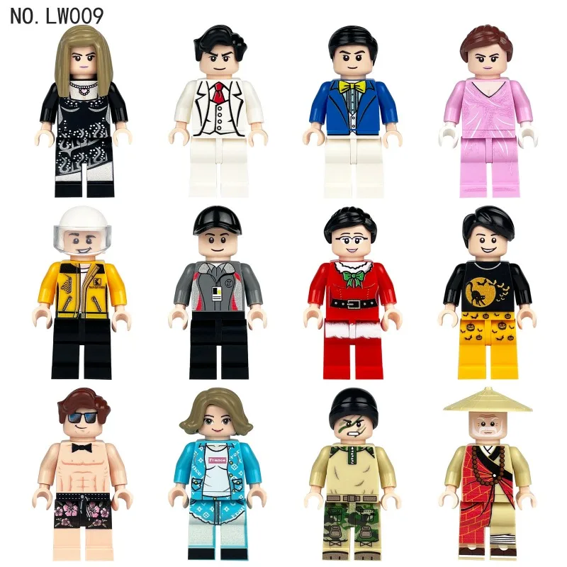 M8127 Schülerreisegruppen-Puppen, Lehrerinnen und Kinder bauen kleine Partikelspielzeuge, Mini-Puppen und humanoide Puppen zusammen. – Detail 5