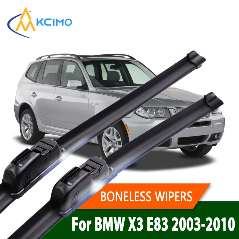 

For BMW X3 E83 2003-2010 Car Wiper U-type Soft Rubber Boneless Wiper HD Quiet Durable Automotive Wiper 2005 2006 2007 2008 2009