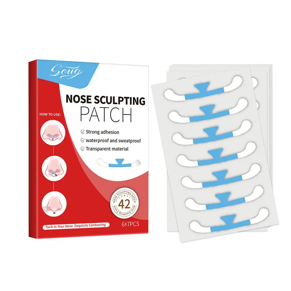 SOUG 鼻翼縮小ステッカー コスプレ専用 鼻縮小ツール 羽根状 鼻を細くする 鼻小片 見えない鼻ストリップ 薄い美鼻