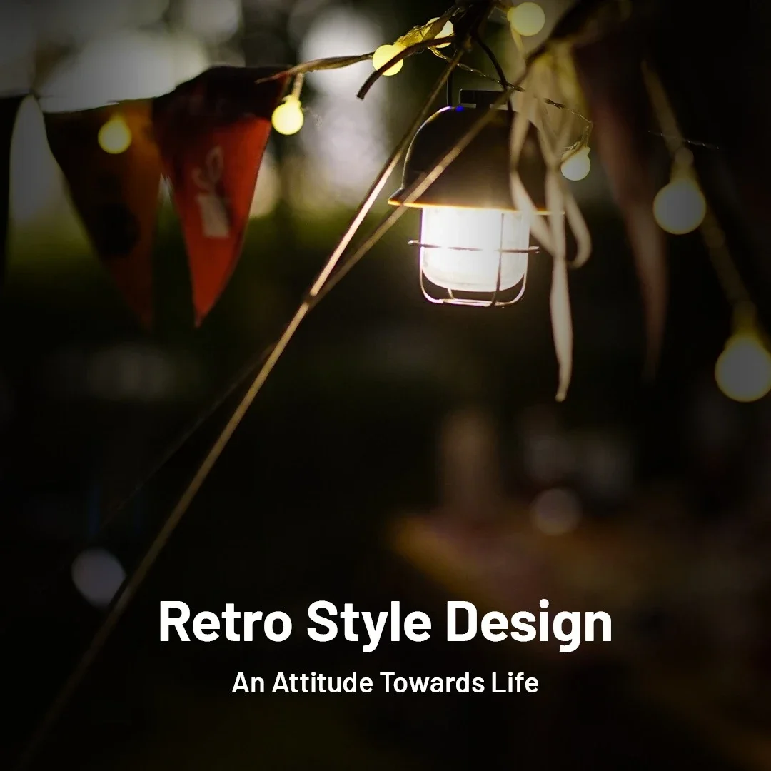 NITECORE LR40 فانوس التخييم مصباح يدوي USB-C قابل لإعادة الشحن 100 لومن وقت التشغيل 65 ساعة 3 مصادر الضوء