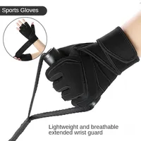 Outdoor Gloves Grips Anti-Skid Wrist Straps Protector for Weightlifting Support Bench Press Pull-up Fitness Gloves Palm Protect