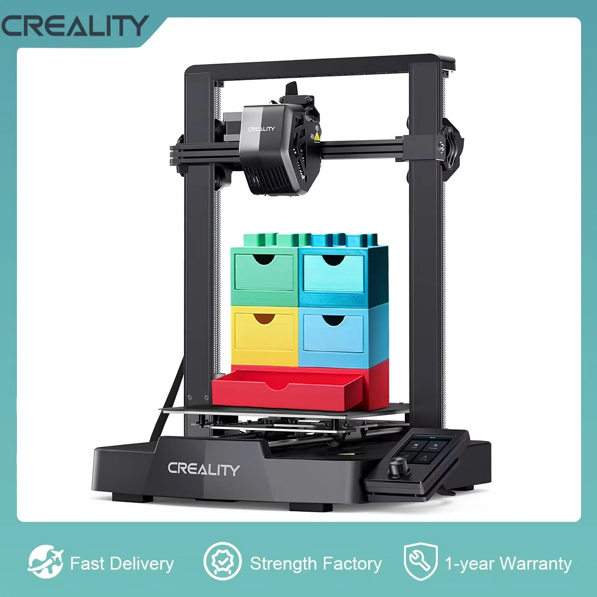 3D-принтер Creality 3D Ender 3 V3 SE, максимальная скорость 250 мм/с, CR Touch, автоматическое выравнивание, прямой экструдер Sprite 8,66x8,66x9,84 дюйма