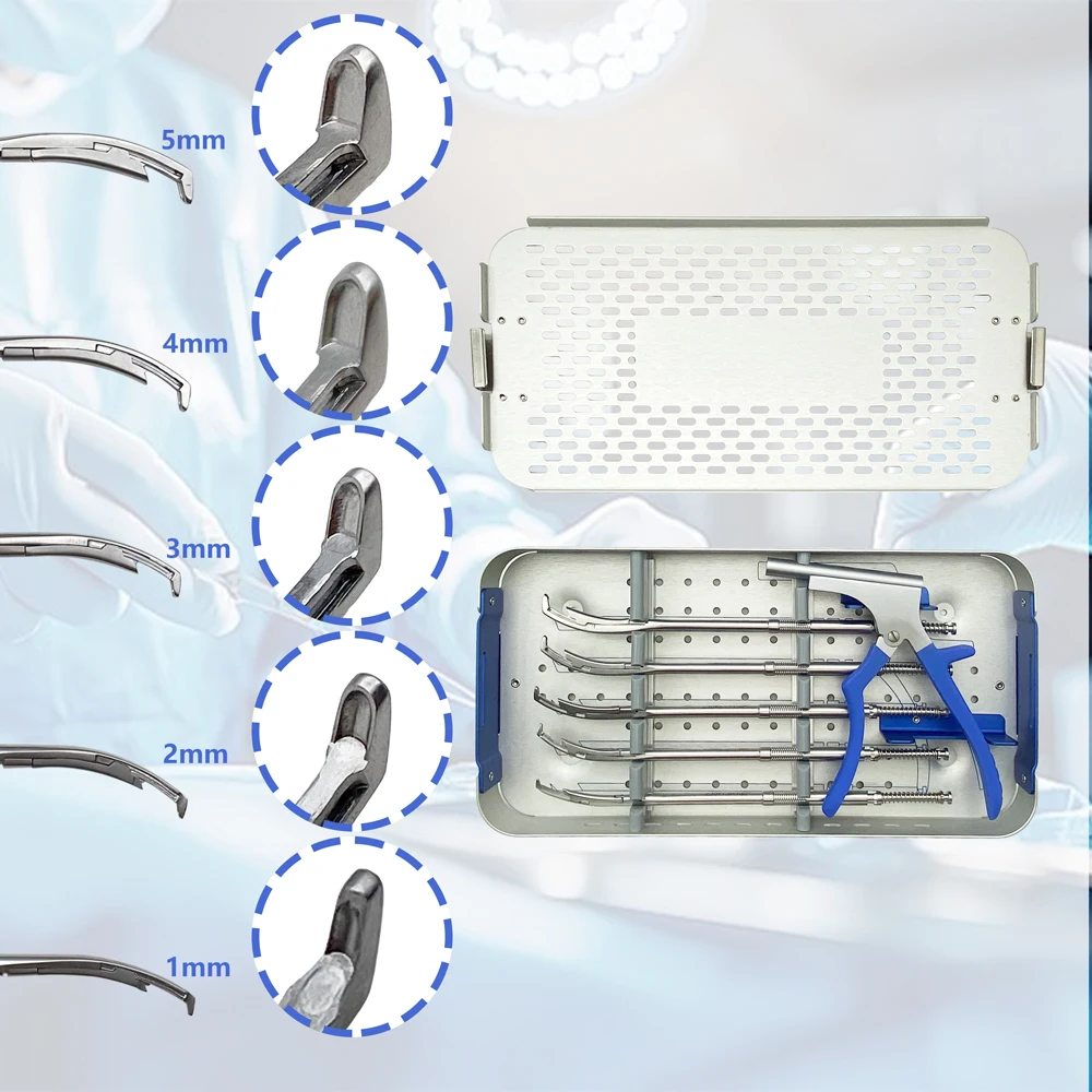 

360 Degree Rotating Kerrison Rongeur Spine Rotating Laminectomy Surgical Instrument Sets