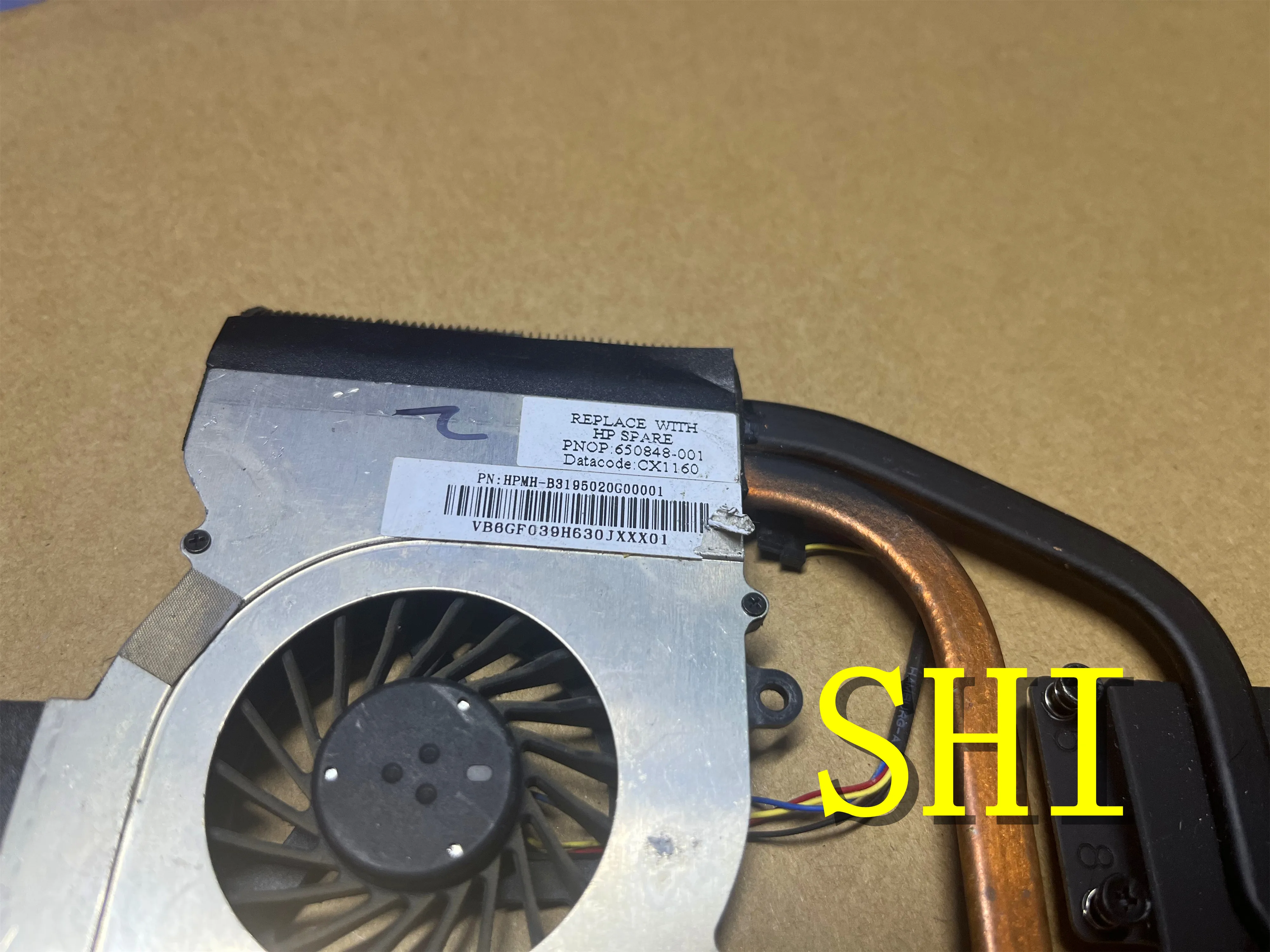 650848-001 Used For HP DV6-6000 DV7-6000 640903-001 CPU Cooling Radiator Heatsink & Fan 100% Test ok