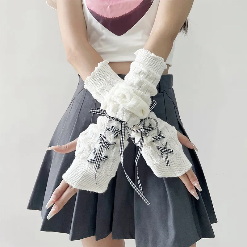 sweet-subculture-gloves-japanese-knitted-sleeves-jk-girl-y2k-fake-sleeves-ribbon-strap-arm-cover-woman