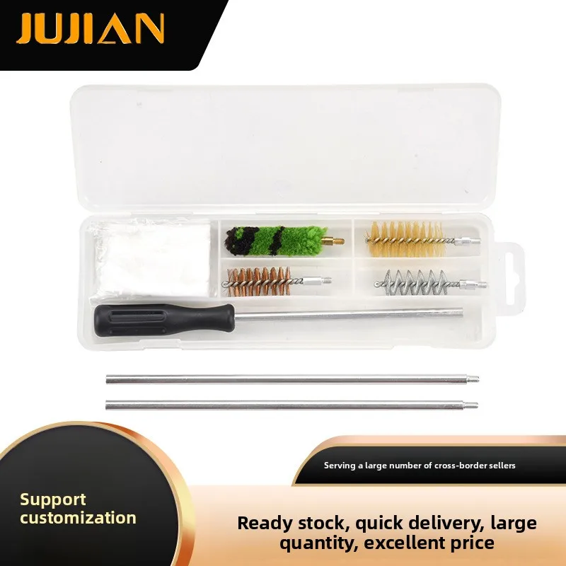 Cross Border Transparent Box Gun Wire Brush with Multi Function Handle for Maintenance and Cleaning of Gun Barrels and Pipes