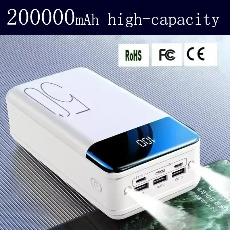 100,000 mAh charging treasure fast charging durable digital display screen with flashlight mobile power super flash charging