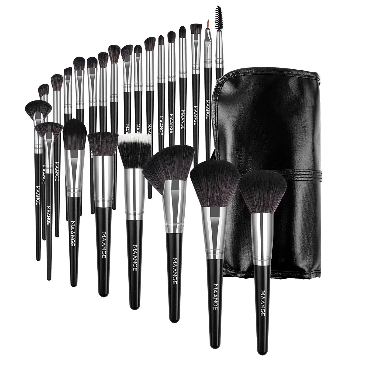 MAANGE 24PCS Professional Makeup Brushes Set Foundation Brush Blending Face Powder Blush Eyeshadow Makeup Brushes Kit with Bag