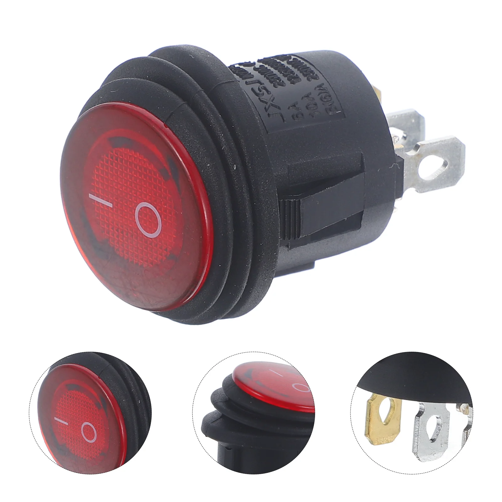 

2Pcs Waterproof 3 Pin Toggle Switch Red Light Rocker Heavy Duty for Marine Car Boat Vehicle Replacement 3 Pin Toggle Switch