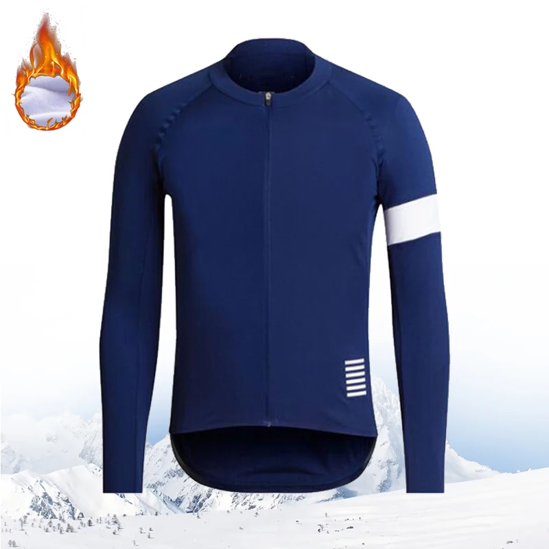 Winter Long Sleeves Cycling Jersey Winter Thermal Fleece Cycling Clothing Man\'s Bike Jersey MTB Road Bike Jacket Bicycle Shirt