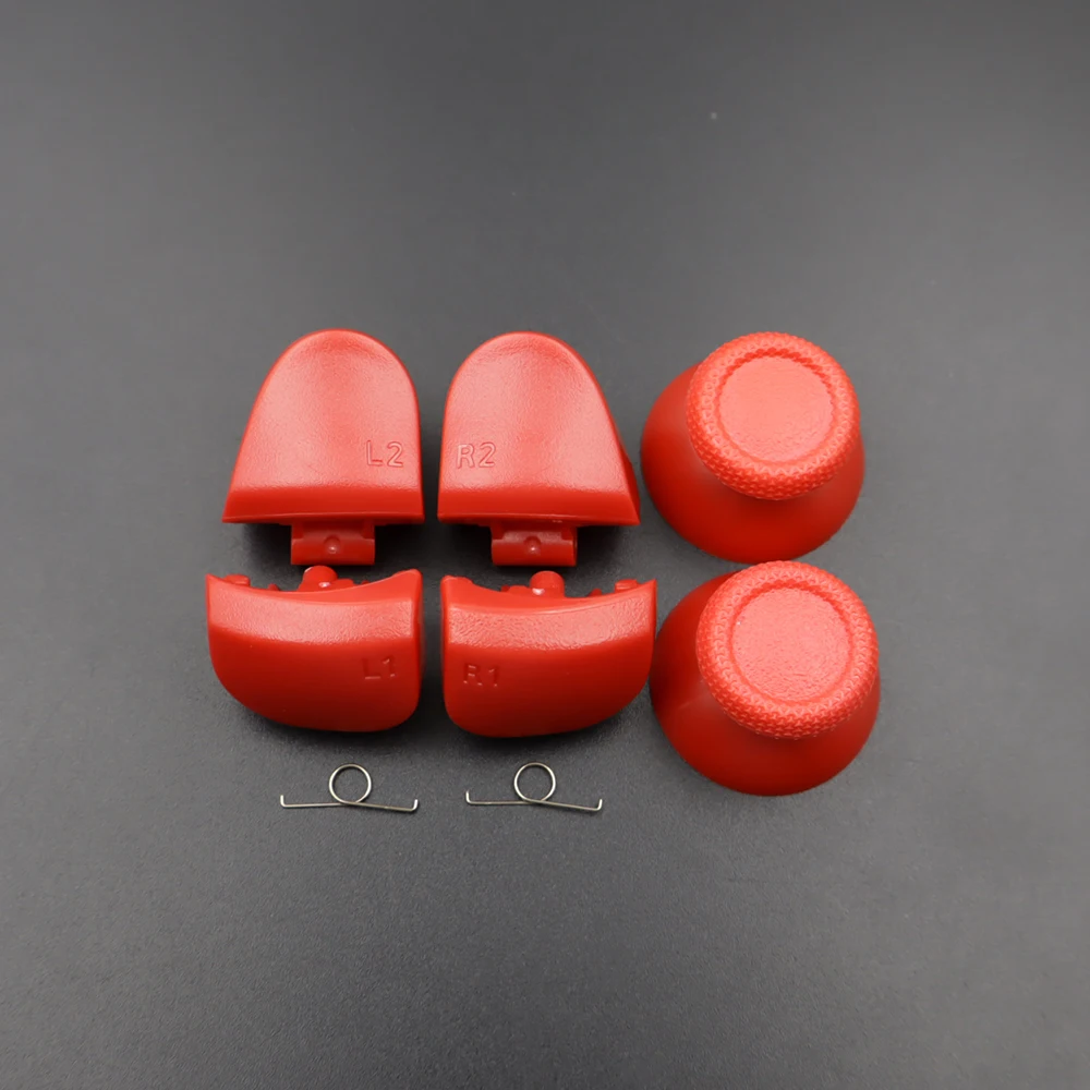 1 Set BDM-030 Joystick-Daumenkappen & R1 L1 R2 L2 Game-Trigger-Tasten mit Feder für PS5 V3.0 Controller Ersatzteil