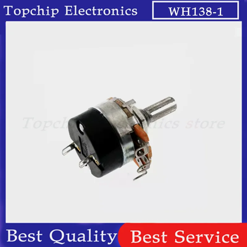 1pcs WH138-1 Adjustable Resistance Speed Regulator With Switch Potentiometer WH138-1 B5K B10K B20K B50K B100K B250K B500K B1M