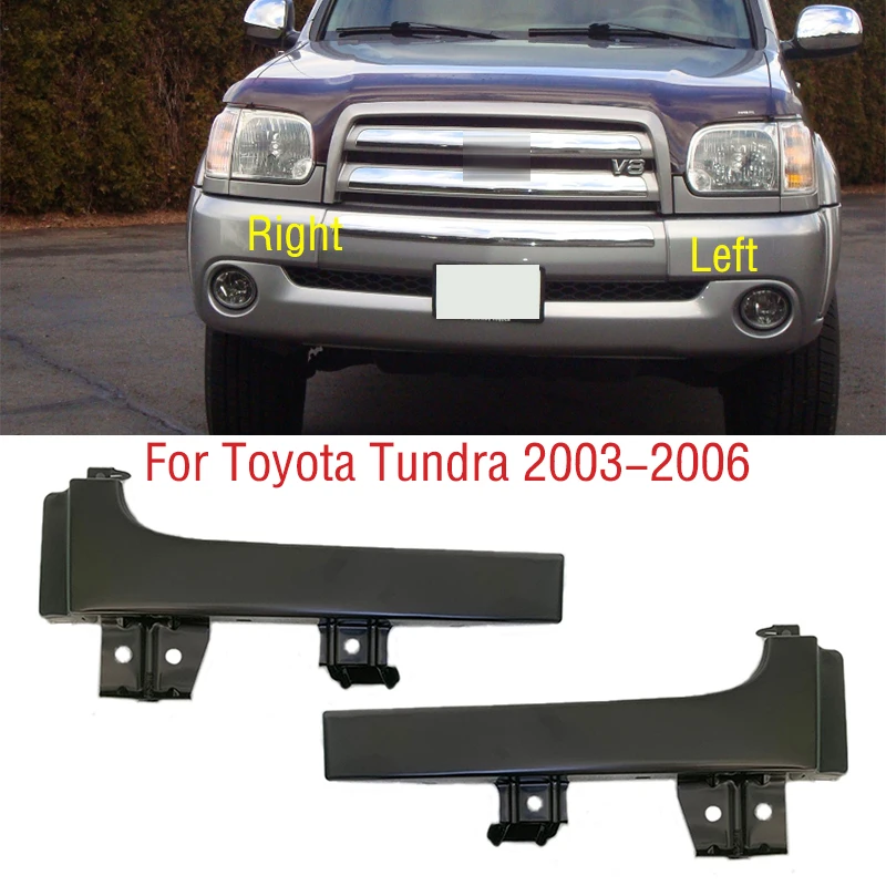 

Unpainted Front Bumper Headlight Headlamp lower Trim Cover Cap Lid Grille Filler Trim For Toyota Tundra 2003-2006