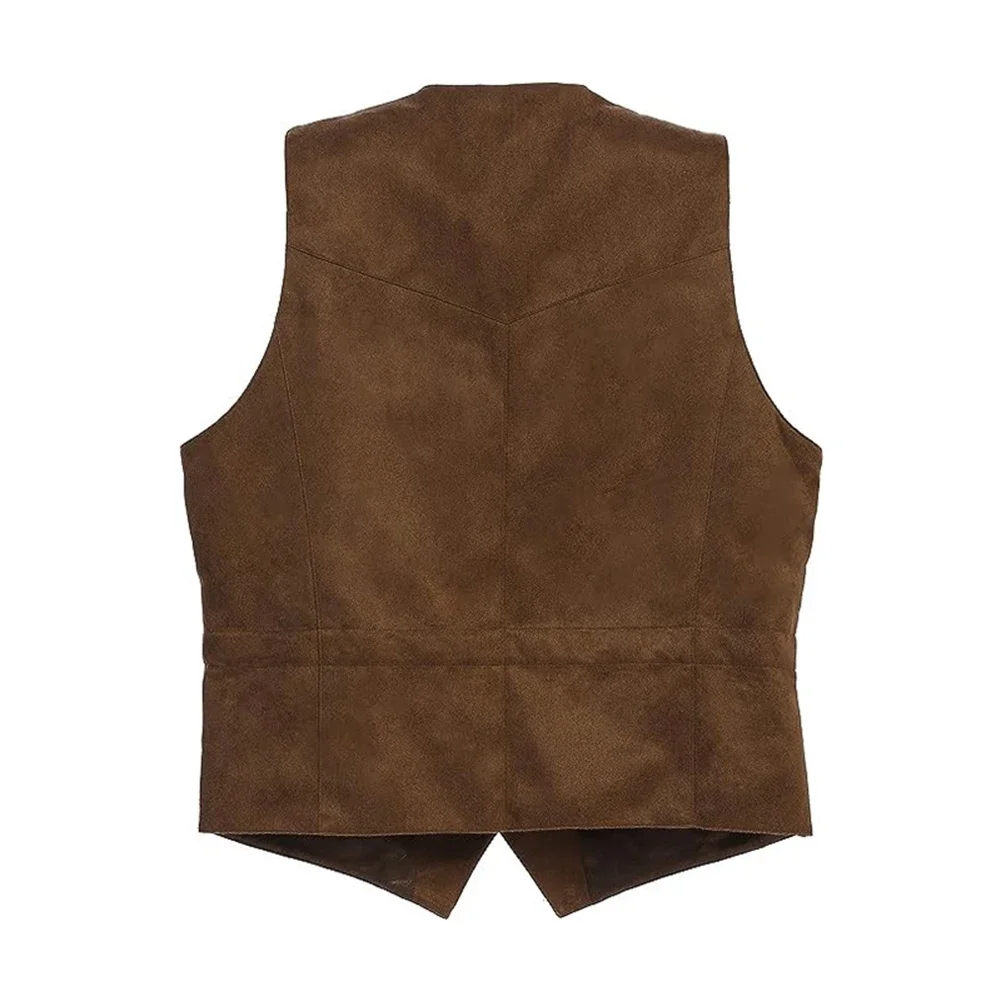 Retro Waistcoat For Men Slim Single Breasted Suit Vest Vintage Fashion Wedding Business Sleeveless Classic Colors