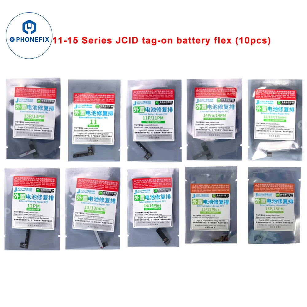 JCID JC Riparazione batteria originale Flex per iPhone 11 12 13 14 15 Pro Rimuovi avviso batteria Etichetta esterna Flex Sostituzione riparazione