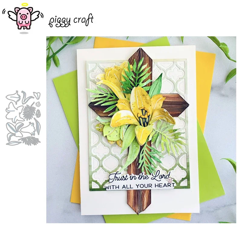 

Piggy Craft металлические штампы для резки, форма для изготовления цветочных листьев, украшение для скрапбукинга, нож для рукоделия, форма, лезвие, трафареты, штампы