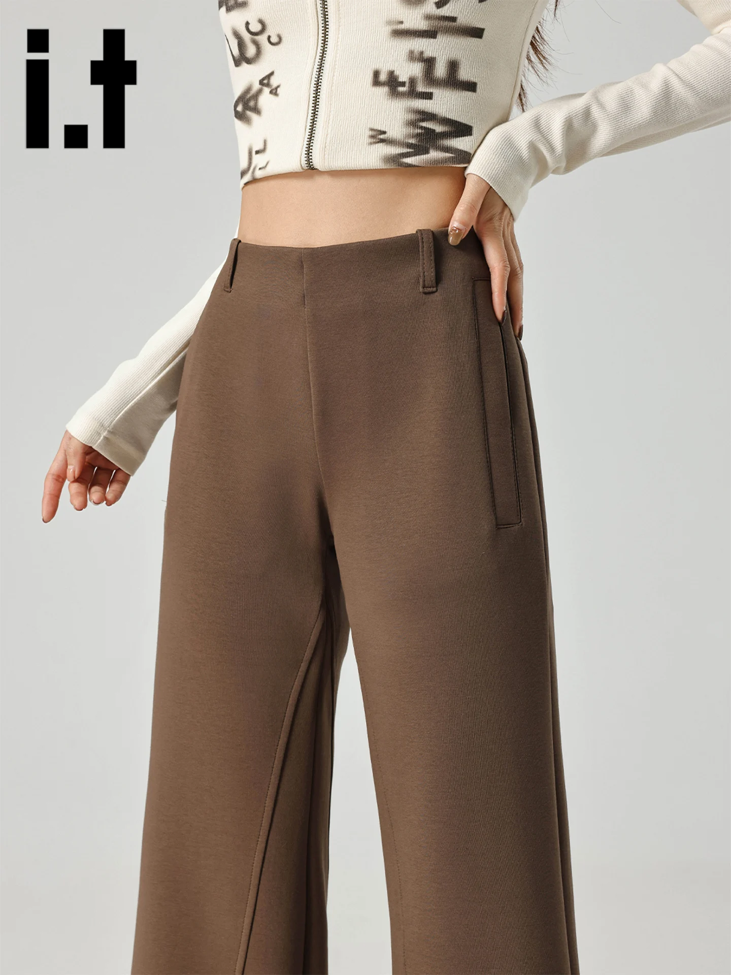 

Slim Fit Spor Yoga Pants Women's High Waist Micro Flared Casual Trousers Elastic Polyester Cotton Spandex Blend