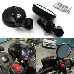 New CNC ALUMINUM Retro Mini Motorcycle Rearview Side Mirrors 8mm 10mm For KAWASAKI z750 NINJA250 HONDA R1 R6 FZ6 SUZUKI YAMAHA