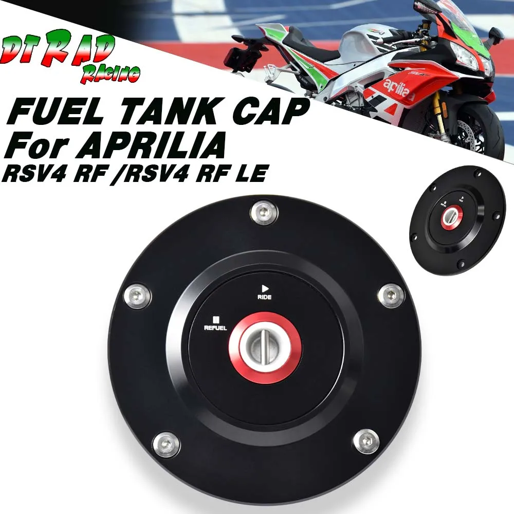 

Carbon Fiber Fuel Tank Cap For APRILIA RSV4 RF 2009-2023 RSV4 RF LE 2016-2021 Motorcycle Key Plug Lockable Oil Gas Cover
