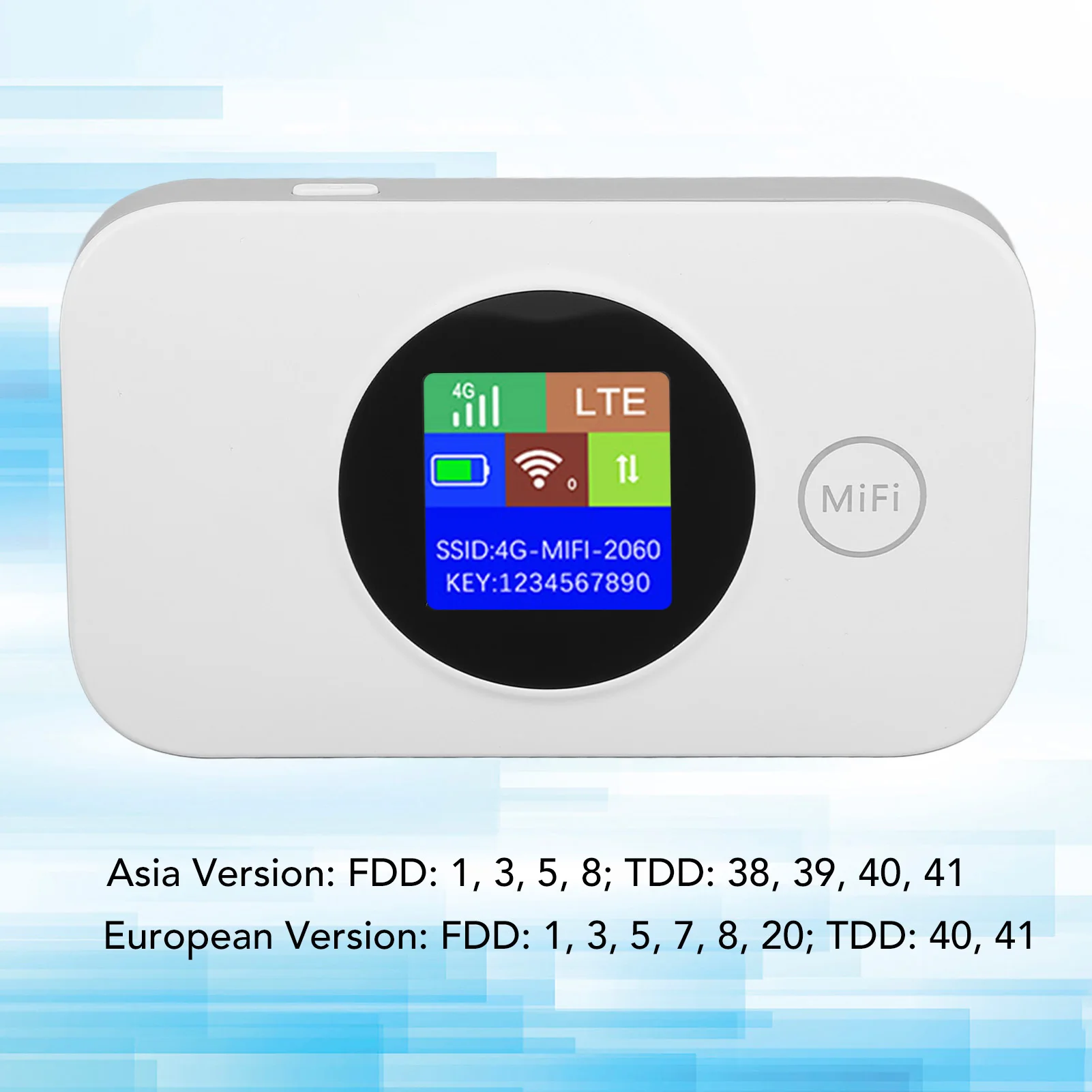 Tragbarer 4G-Router unterstützt 8-10 Benutzer, leichter 3000-mAh-Akku, stabiler ABS-4G-LTE-Mobil-Hotspot-Router 2,4 G für das Büro