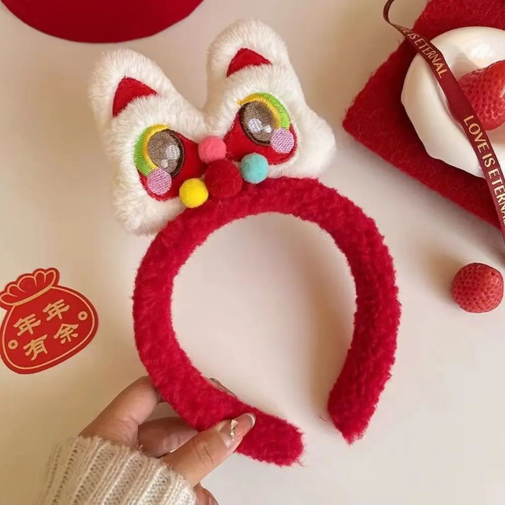

Creative Cartoon New Year Headband Horse Doll Mascot Horse Hairband Pony Hair Hoop Plush Horse Headband Women