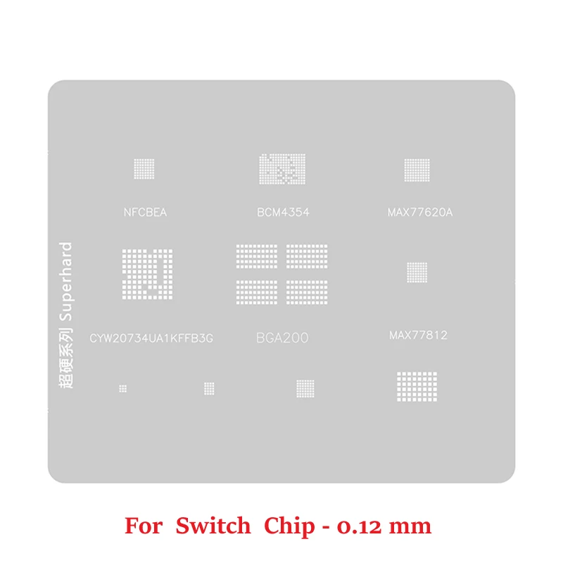 ODNX02-A2 BGA Reballing Stencil For Switch NS CPU IC Chip Solder Tin Plant Net Welding Template Square Hole Mesh replace parts