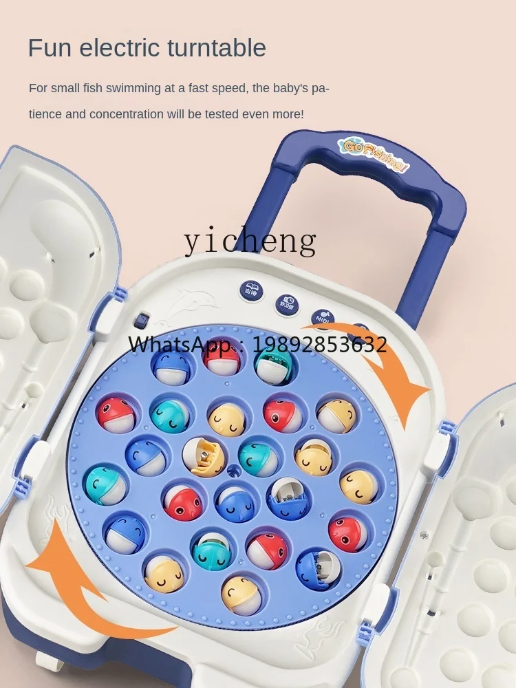 ZZ Fishing Toys Children's Electric Magnetic Artifact Boys and Girls Puzzle 3-6 Years Old Early Learning Machine