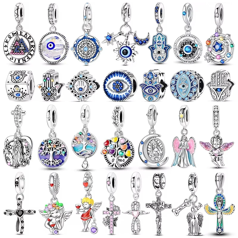 

2025 Hot The Eye Of Evil Charm Beads 925 Sterling Silver Dangle For Original Bracelet Charms Pendant Jewelry Diy Gift