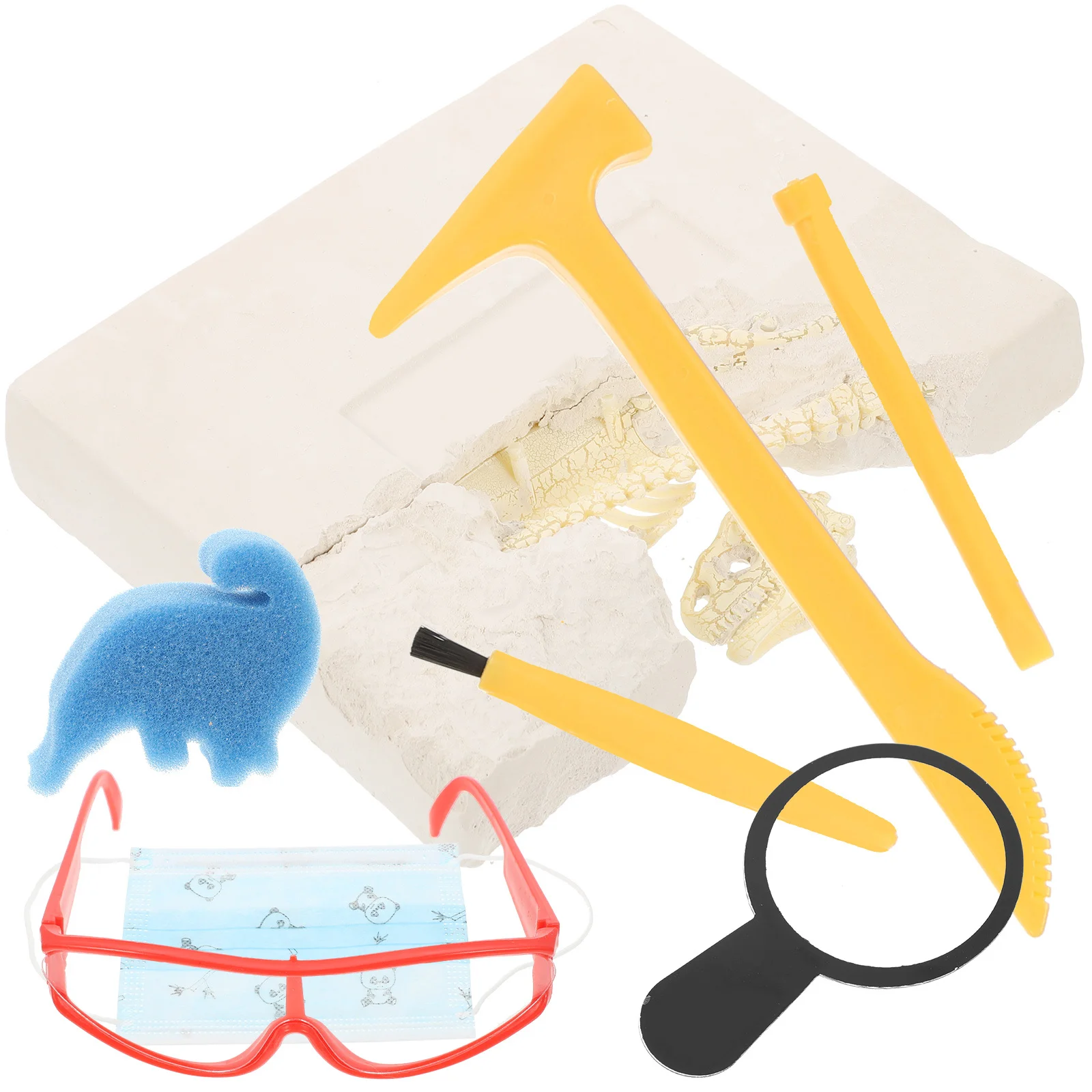 1 مجموعة ديناصور مجموعة الحفر ديناصور حفر مجموعة العلوم التعليمية تعلم كيت للأطفال لعبة الحفر #5