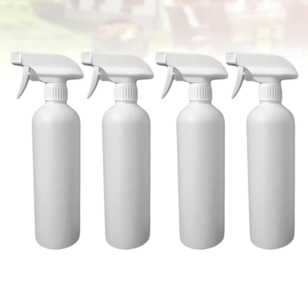 4pcs 500ml Plastic Spray Bottles Empty Portable Dispenser Bottle Large Bottles for Car Cleaning Watering Flowers (Black)