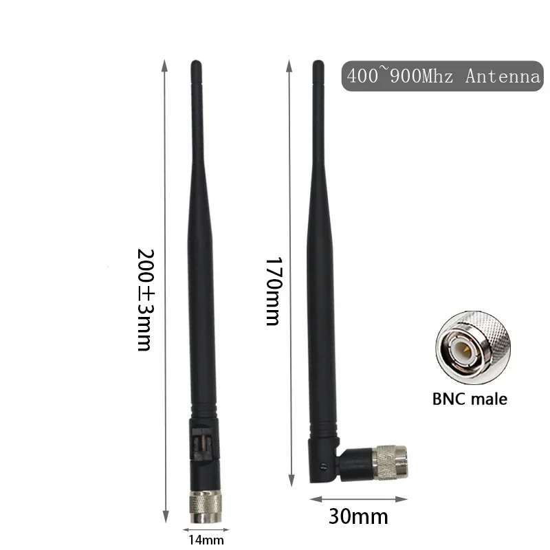 Wireless Microphone Receiver Antenna BNC Male UHF 400MHz-900MHz for Remote Digital Audio Mic Receiver Tuner UHF Ham Radio