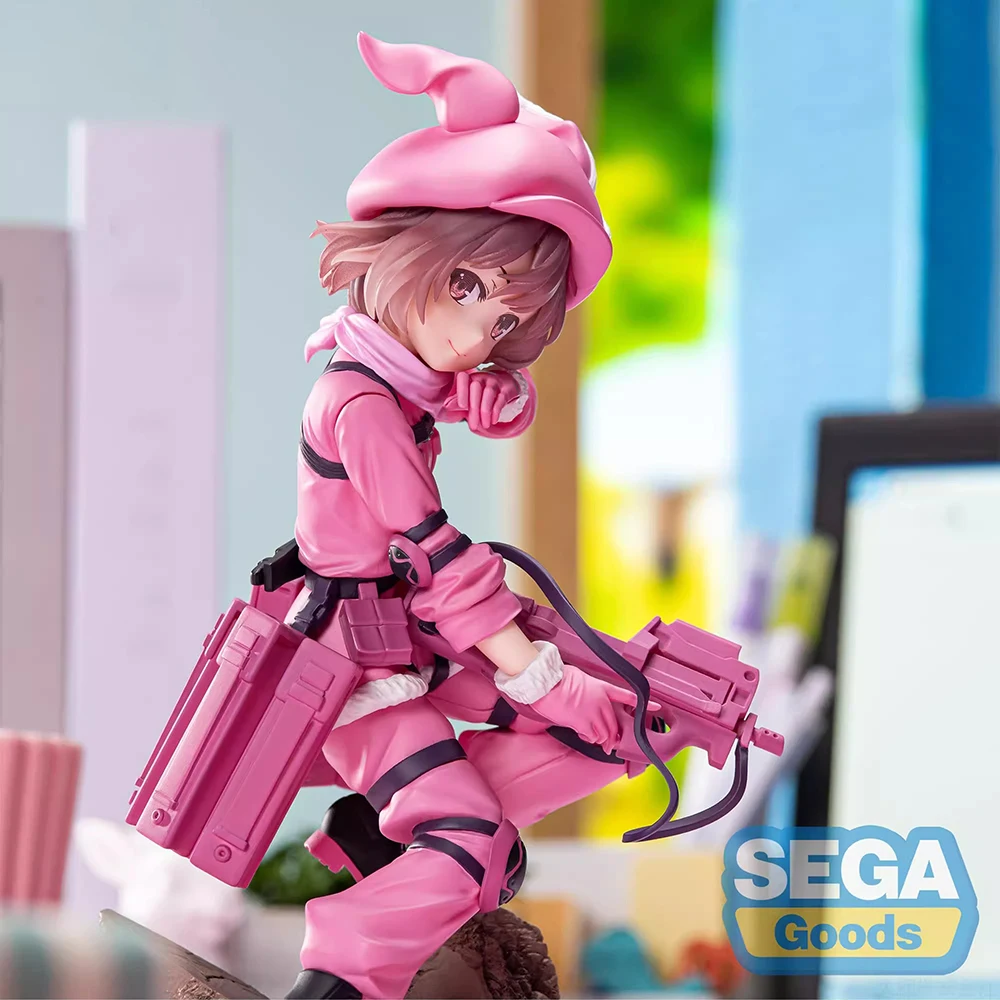 NOWY Oryginalny SEGA Luminasta LLENN (Sword Art Online Alternative: Gun Gale Online II) 17cm Kolekcjonerska figurka anime Model Zabawki