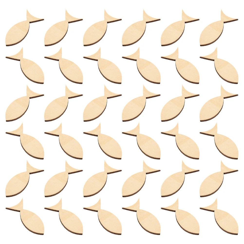 

150Pcs Unfinished Wooden Fish Cutouts Basswood DIY Painting Crafts Nautical Coastal Wall Art Natural Wood Fish Shapes