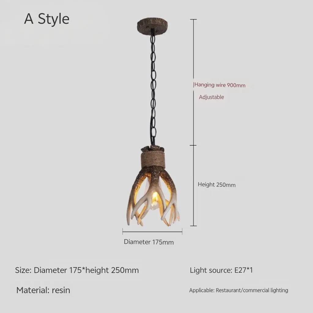 Antler chandelier, café restaurant chandelier, bar counter chandelier
