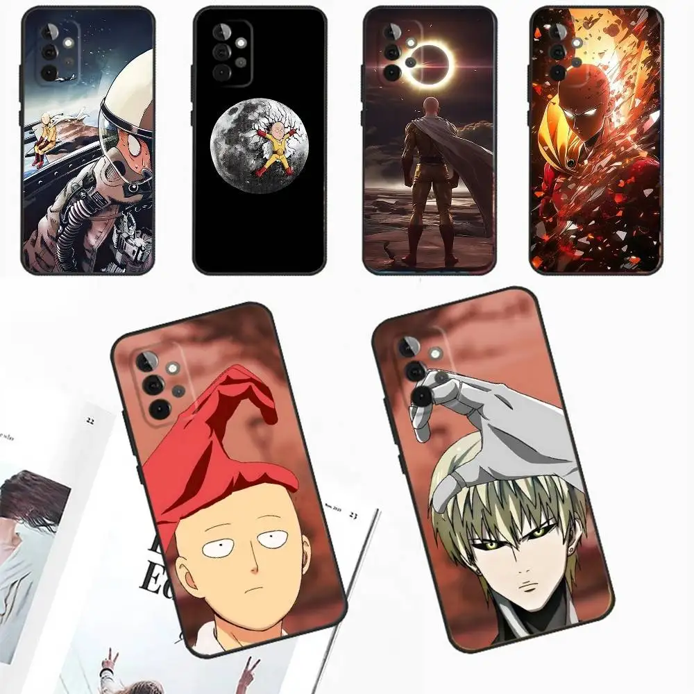 

One P-Punch-Man Saitama Phone Case For Samsung Galaxy A13,A21s,A22,A31,A32,A52,A53,A71,A80,A91 Soft Black Phone Cover