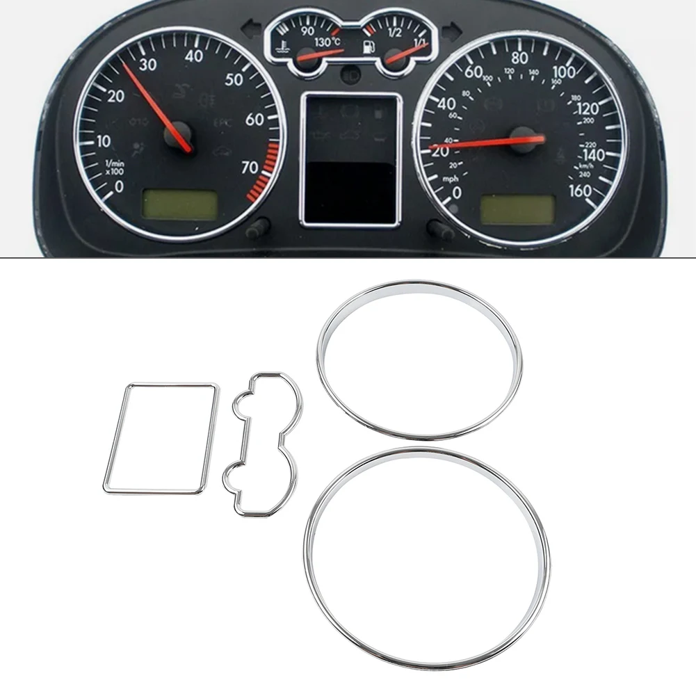 4Pcs Car Chrome Speedometer Gauge Dial Rings Trim Cover For VW Golf MK4 Passat B5 T4 Van Jetta 4 Bora