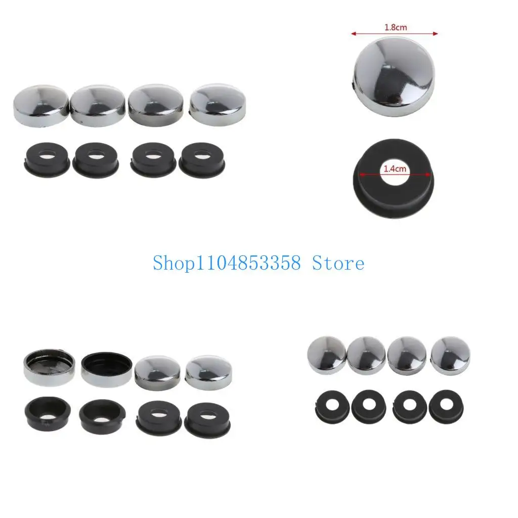 

652F 8Pcs Anti-theft Screws Car Motorcycle License Plate Bolts Frame Screws Fixed Nut