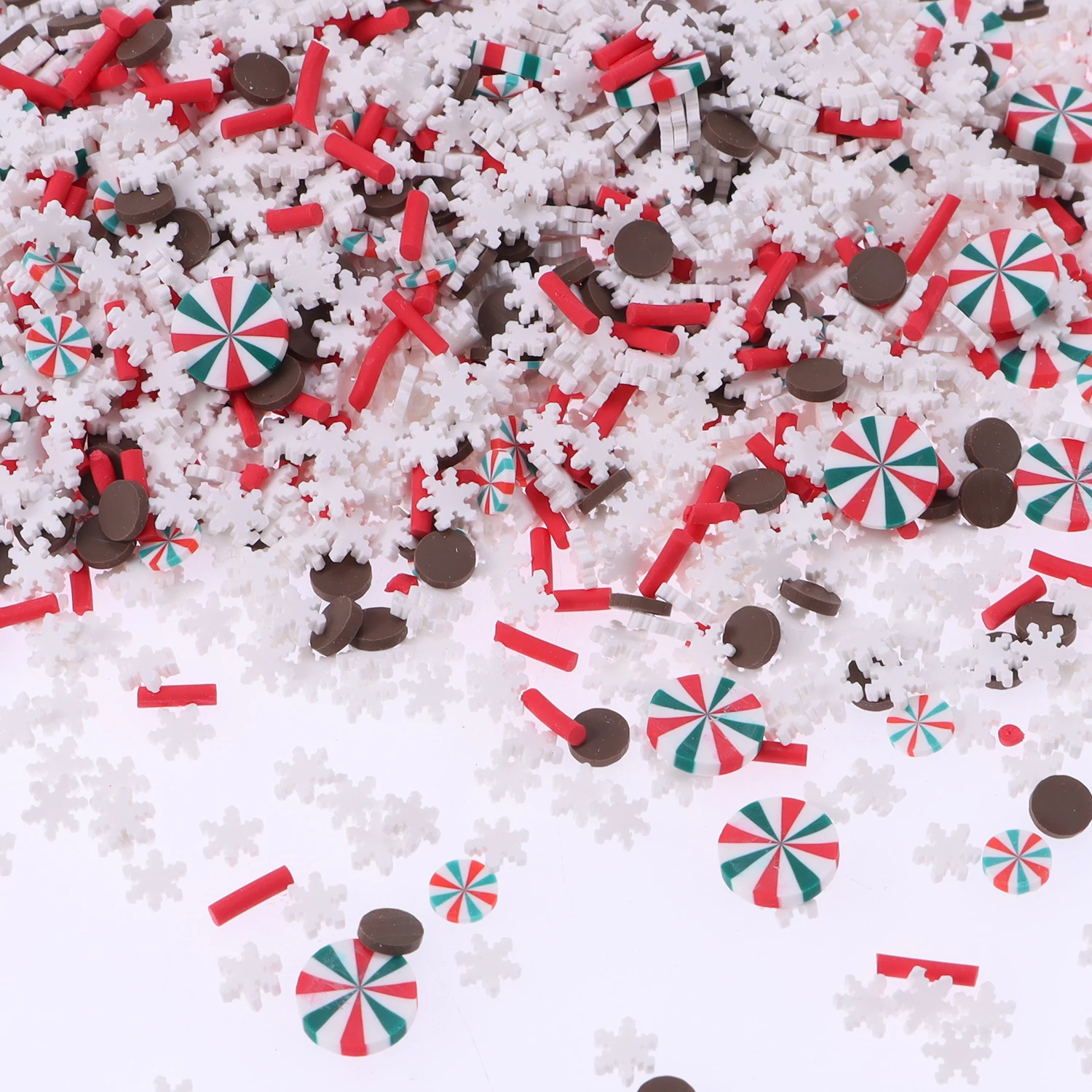 40 g Weihnachts-Polymer-Ton-Scheiben, Epoxidharz-Füller, niedliche Schneeflocke, Urlaub, Schleim, Materialien, DIY, Basteln, Maniküre-Zubehör – Detail 9