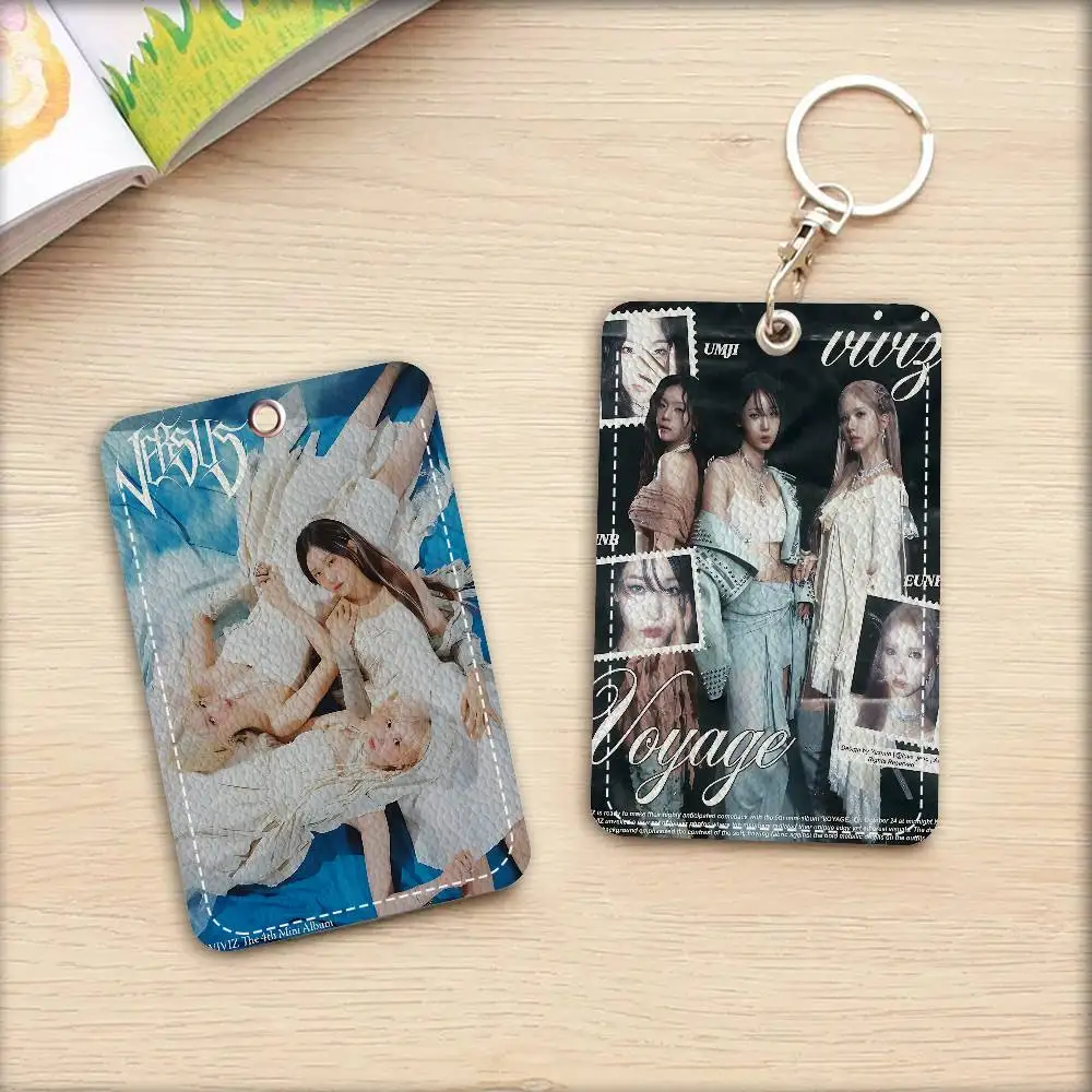 Pop Group VIVIZ Keychain Card Holders Keyring Bank Bus ID Credit Cards Key Ring Chains