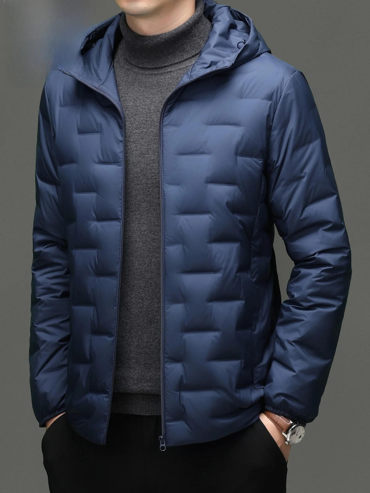 

Pierre Cardin Men's Lightweight Hooded down Jaet 2025 Winter New Sle Warmth Faion Outerwear Casual Loose Fit