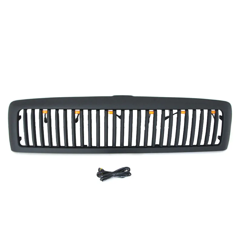 Chrome&Black Fron Grille With Light Fits For Dodge Ram 1500 1994-2002 Racing Grill