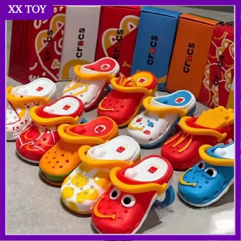 Mini Slipper Keychain Pendent Cute Cartoon Stress Relief Relax Toys Figure Collectible  Desktop Decoration Kids Birthday Gifts